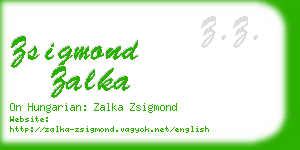 zsigmond zalka business card
